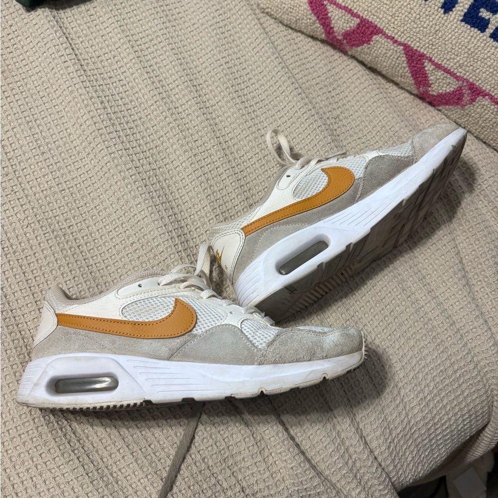 Nike White and Orange Sneakers